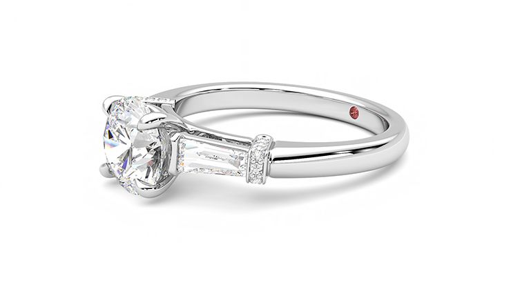 Taylor & Hart Utopia Round Engagement Ring 360 degree image 23