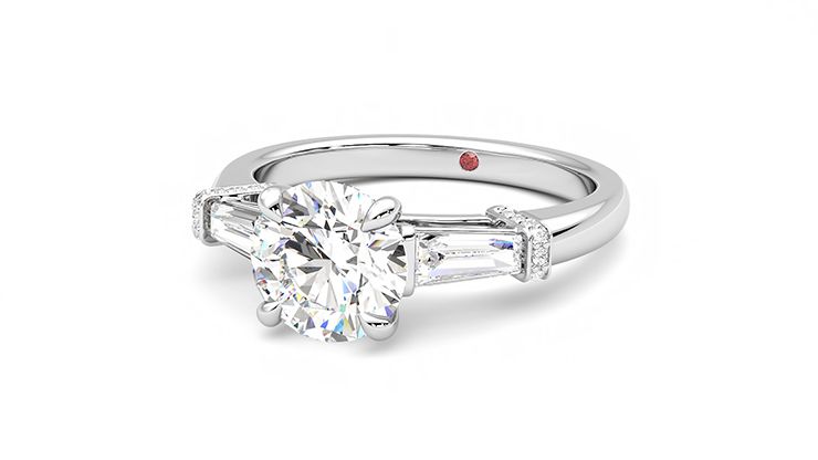 Taylor & Hart Utopia Round Engagement Ring 360 degree image 26