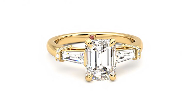 Taylor & Hart Utopia Emerald Engagement Ring 360 degree image 2