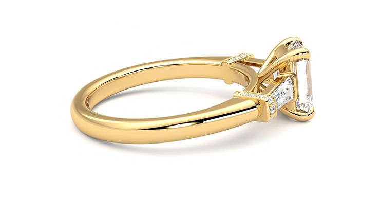 Taylor & Hart Utopia Emerald Engagement Ring 360 degree image 10
