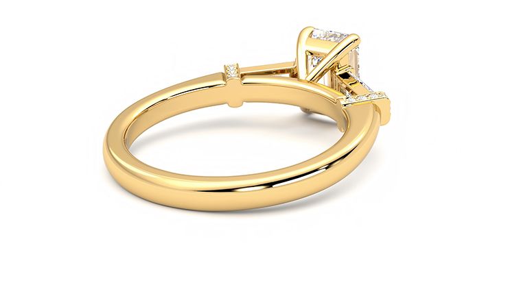 Taylor & Hart Utopia Emerald Engagement Ring 360 degree image 13