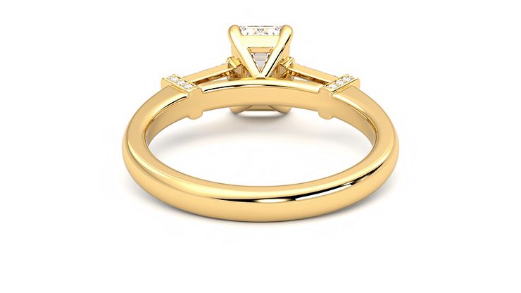 Taylor & Hart Utopia Emerald Engagement Ring 360 degree image 15