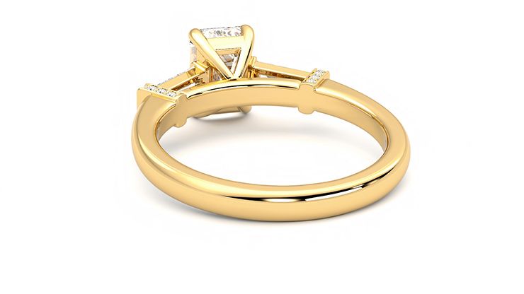 Taylor & Hart Utopia Emerald Engagement Ring 360 degree image 16