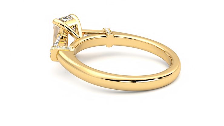 Taylor & Hart Utopia Emerald Engagement Ring 360 degree image 18