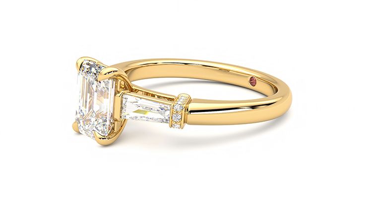 Taylor & Hart Utopia Emerald Engagement Ring 360 degree image 23