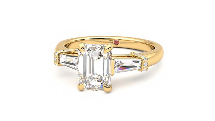 Taylor & Hart Utopia Emerald Engagement Ring 360 degree image 27