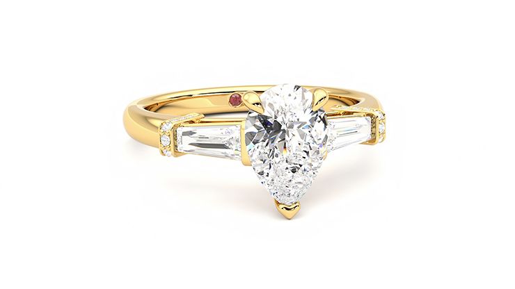 Taylor & Hart Utopia Pear Engagement Ring 360 degree image 3