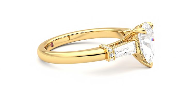 Taylor & Hart Utopia Pear Engagement Ring 360 degree image 8