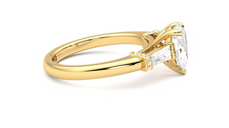 Taylor & Hart Utopia Pear Engagement Ring 360 degree image 9