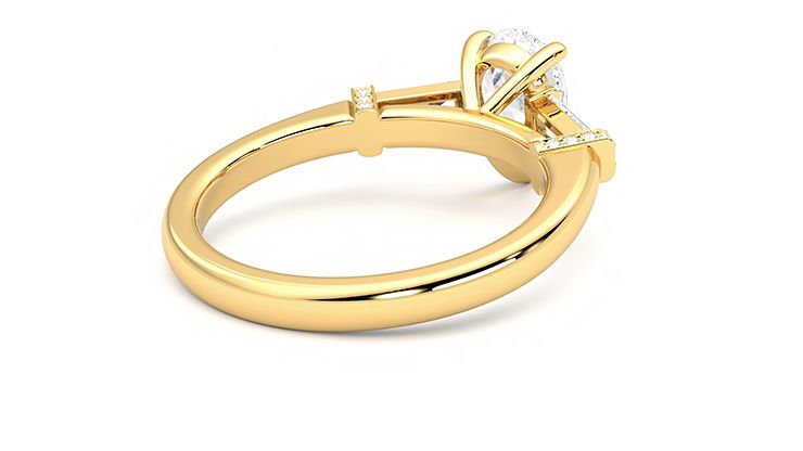 Taylor & Hart Utopia Pear Engagement Ring 360 degree image 13