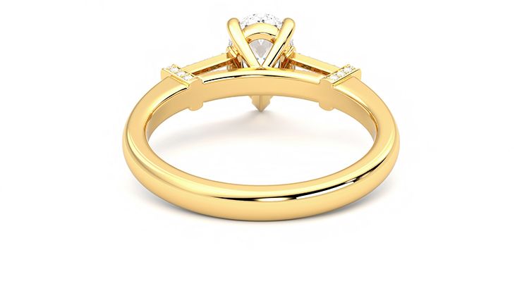 Taylor & Hart Utopia Pear Engagement Ring 360 degree image 15