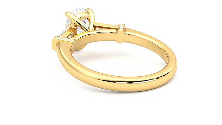 Taylor & Hart Utopia Pear Engagement Ring 360 degree image 17
