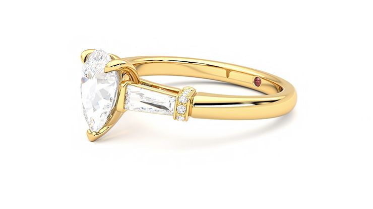 Taylor & Hart Utopia Pear Engagement Ring 360 degree image 23