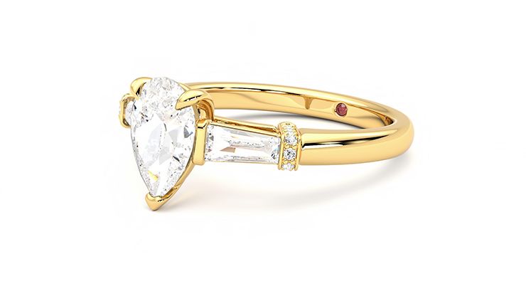 Taylor & Hart Utopia Pear Engagement Ring 360 degree image 24