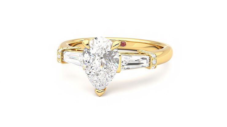 Taylor & Hart Utopia Pear Engagement Ring 360 degree image 27