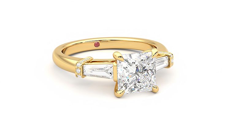 Taylor & Hart Utopia Princess Engagement Ring 360 degree image 4