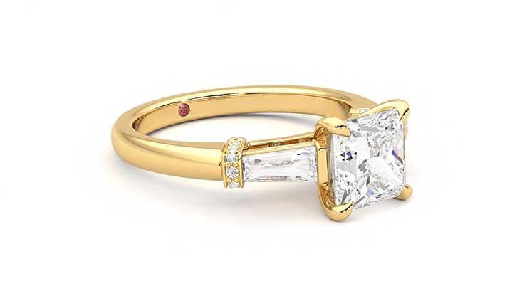 Taylor & Hart Utopia Princess Engagement Ring 360 degree image 6