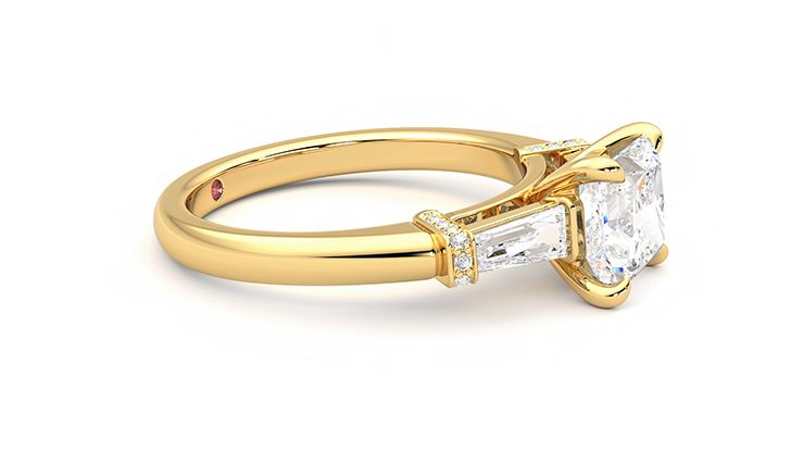Taylor & Hart Utopia Princess Engagement Ring 360 degree image 8