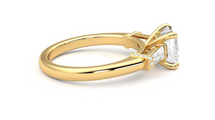 Taylor & Hart Utopia Princess Engagement Ring 360 degree image 10