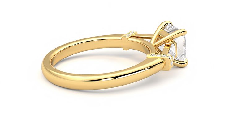 Taylor & Hart Utopia Princess Engagement Ring 360 degree image 11
