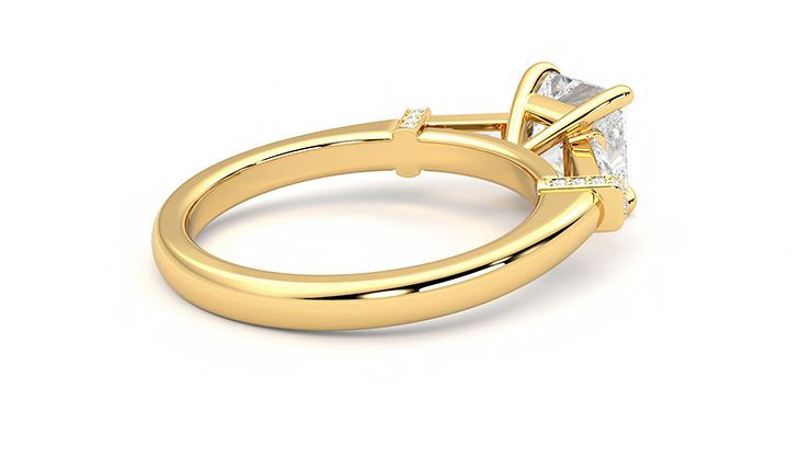 Taylor & Hart Utopia Princess Engagement Ring 360 degree image 12