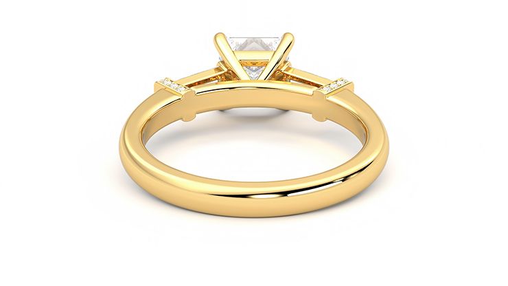 Taylor & Hart Utopia Princess Engagement Ring 360 degree image 15