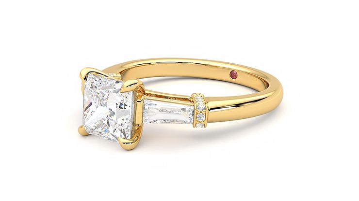 Taylor & Hart Utopia Princess Engagement Ring 360 degree image 24