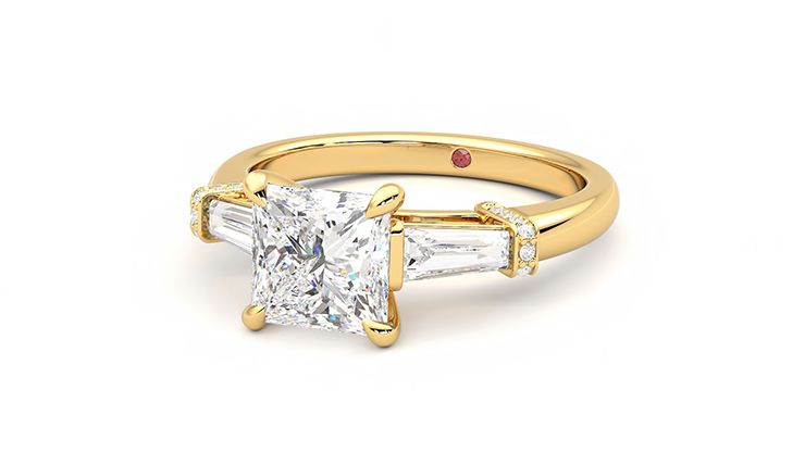 Taylor & Hart Utopia Princess Engagement Ring 360 degree image 26