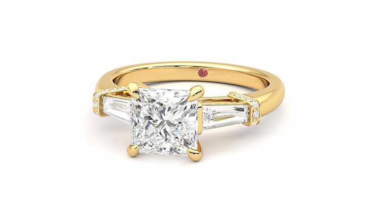 Taylor & Hart Utopia Princess Engagement Ring 360 degree image 27