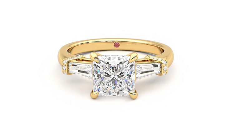 Taylor & Hart Utopia Princess Engagement Ring 360 degree image 29