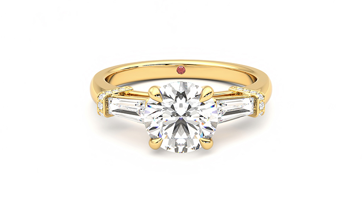 Taylor & Hart Utopia Round Engagement Ring 360 degree image 0