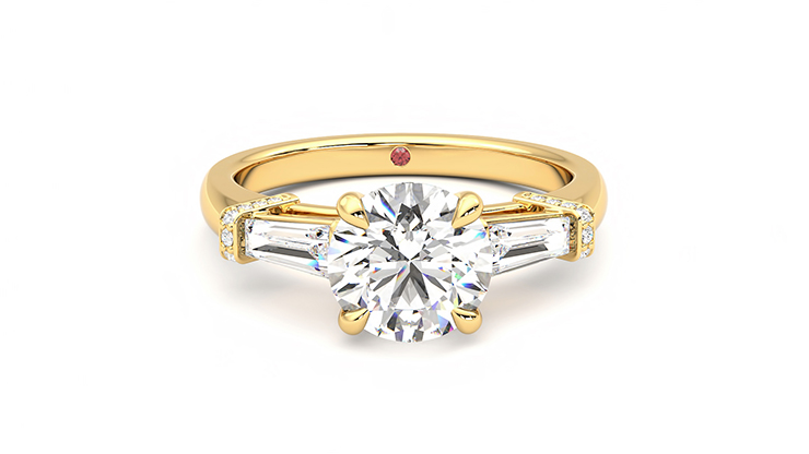 Taylor & Hart Utopia Round Engagement Ring 360 degree image 1
