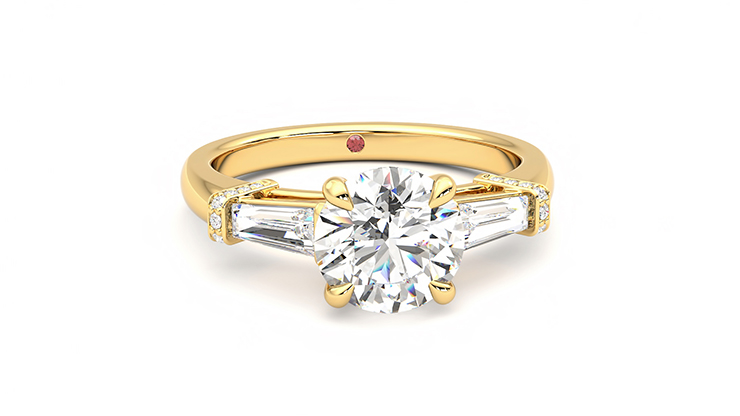 Taylor & Hart Utopia Round Engagement Ring 360 degree image 2