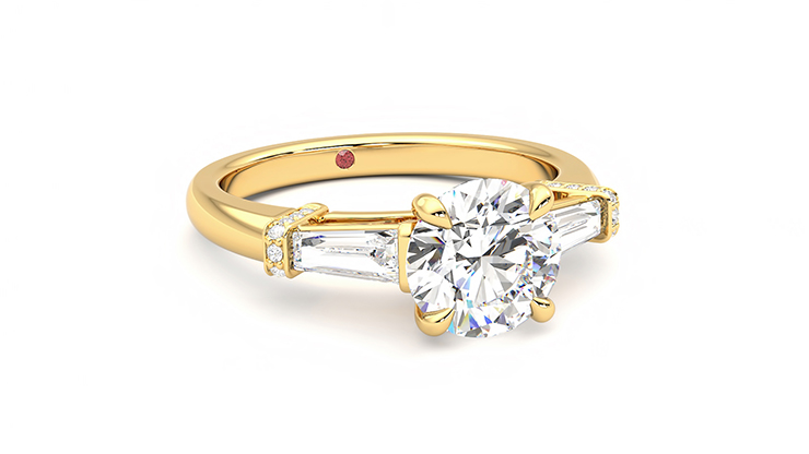 Taylor & Hart Utopia Round Engagement Ring 360 degree image 4