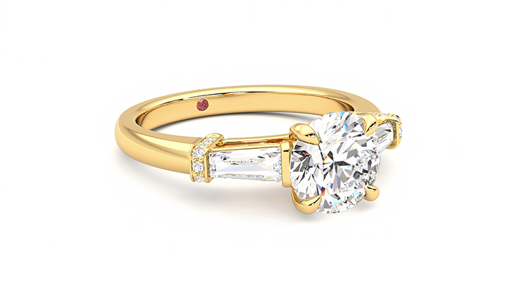 Taylor & Hart Utopia Round Engagement Ring 360 degree image 5