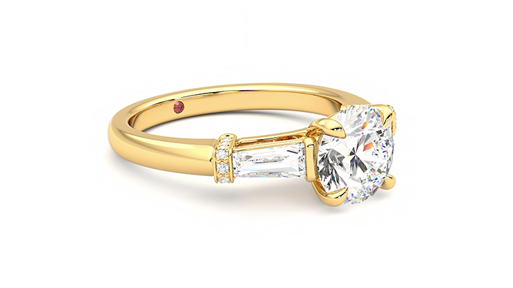 Taylor & Hart Utopia Round Engagement Ring 360 degree image 6