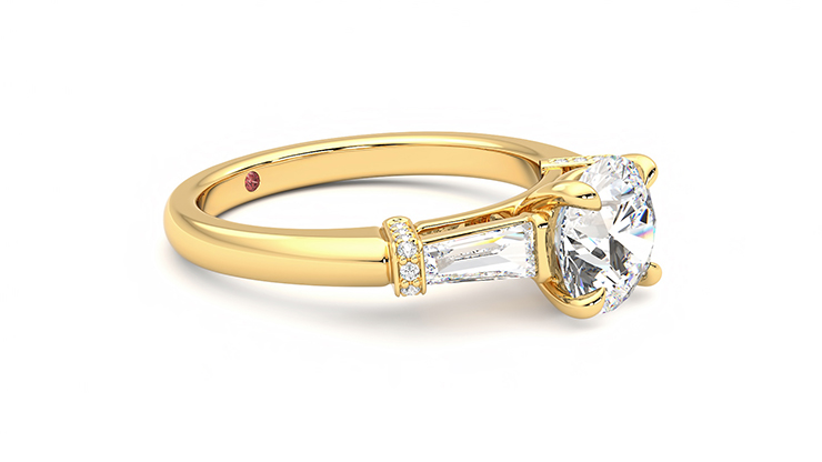 Taylor & Hart Utopia Round Engagement Ring 360 degree image 7