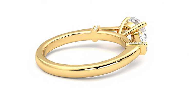 Taylor & Hart Utopia Round Engagement Ring 360 degree image 12