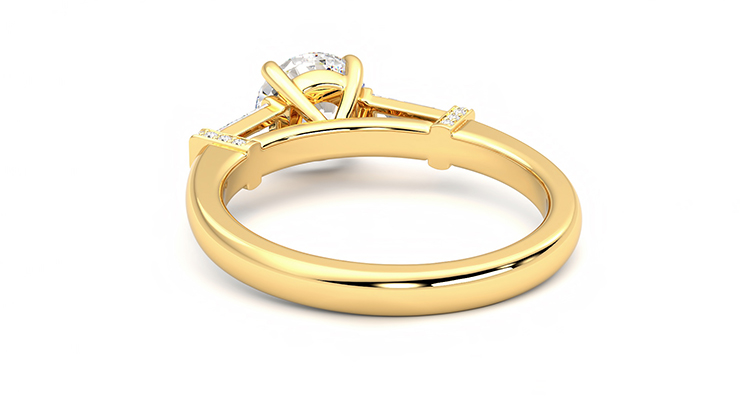 Taylor & Hart Utopia Round Engagement Ring 360 degree image 16