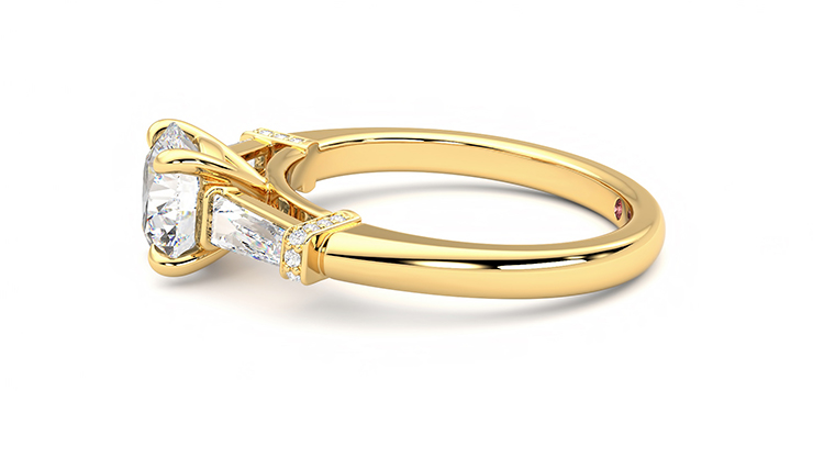 Taylor & Hart Utopia Round Engagement Ring 360 degree image 21