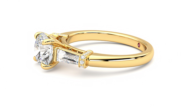 Taylor & Hart Utopia Round Engagement Ring 360 degree image 22
