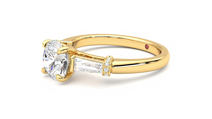 Taylor & Hart Utopia Round Engagement Ring 360 degree image 23