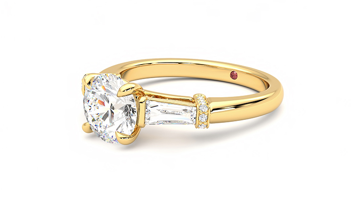 Taylor & Hart Utopia Round Engagement Ring 360 degree image 24