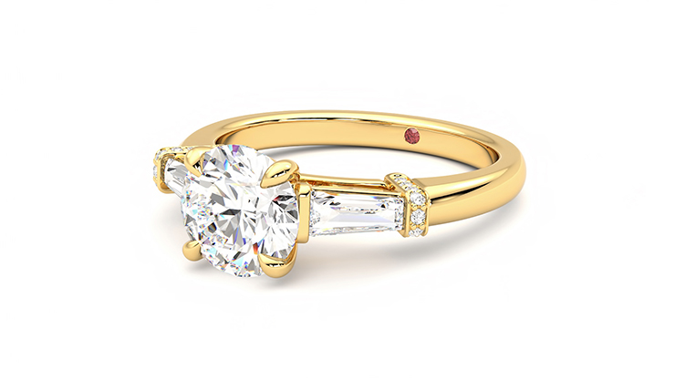 Taylor & Hart Utopia Round Engagement Ring 360 degree image 25