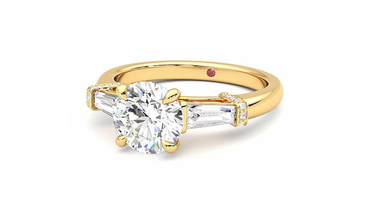 Taylor & Hart Utopia Round Engagement Ring 360 degree image 26
