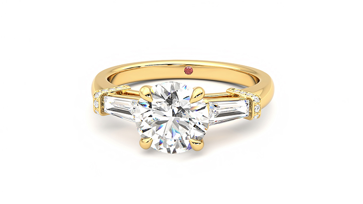 Taylor & Hart Utopia Round Engagement Ring 360 degree image 28