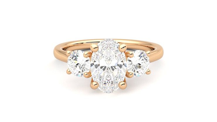 Taylor & Hart Venus Oval Engagement Ring 360 degree image 0