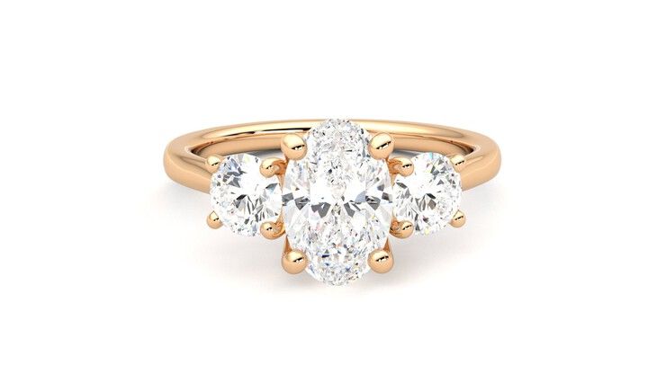 Taylor & Hart Venus Oval Engagement Ring 360 degree image 1