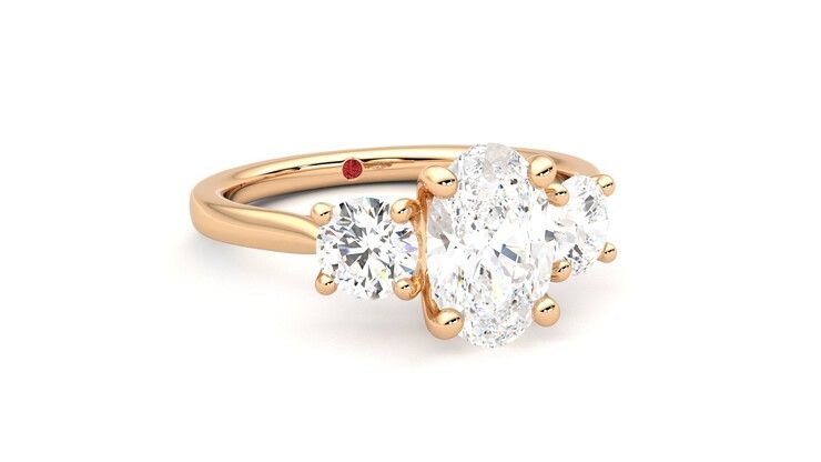 Taylor & Hart Venus Oval Engagement Ring 360 degree image 4