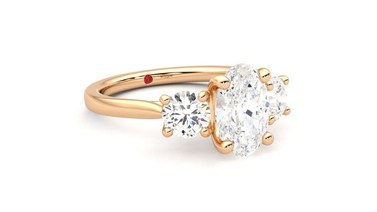 Taylor & Hart Venus Oval Engagement Ring 360 degree image 5
